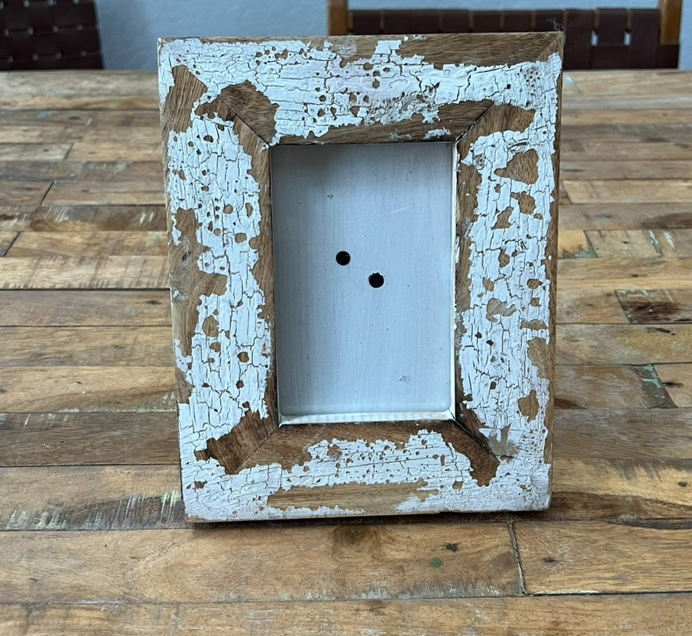 Wooden Photo Frame 4" x 6" Rectangle Portrait Distressed Cottage Farmhouse Decor